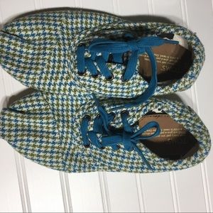 ☀️Tom’s casual shoes green and blue Please tie up
